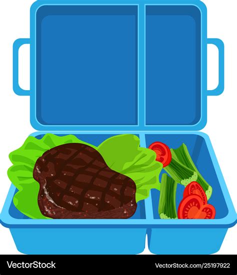 Blue lunchbox icon cartoon style Royalty Free Vector Image