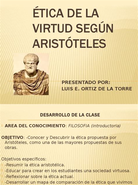 Ética De La Virtud Según Aristóteles Pdf Moralidad Alma