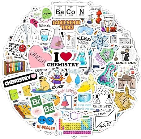 Amazon BulbaCraft 100Pcs Funny Chemistry Stickers For Laptop