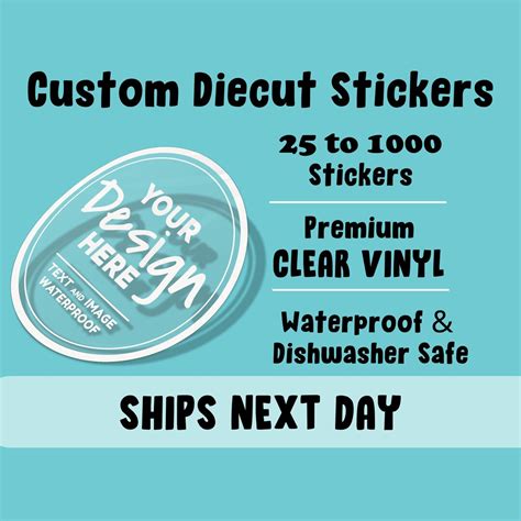 Custom Clear Stickers / Die Cut Stickers /logo Stickers /waterproof ...