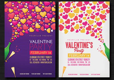 Fabulous Psd Valentine Flyer Templates Designs Free Premium