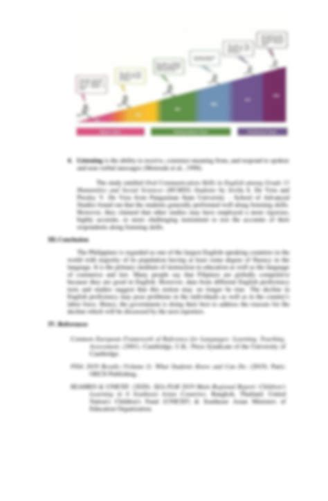 SOLUTION: Decline of english proficiency - Studypool