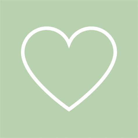 Sage Heart Icon In 2022 Heart Icons Green Aesthetic Iphone