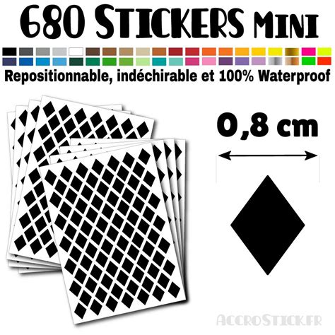 Losanges Cm Stickers Mini Gommettes Couleur Noir