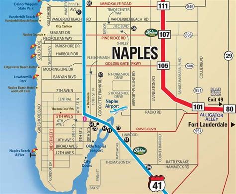 Road Map Naples Fl