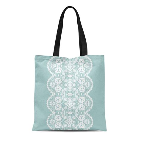 LADDKE Canvas Bag Resuable Tote Grocery Shopping Bags Blue Abstract