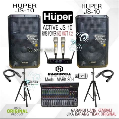 Jual PAKET SOUND SYSTEM SPEAKER HUPER JS10 15 INCH MIXER 8 CHANNEL