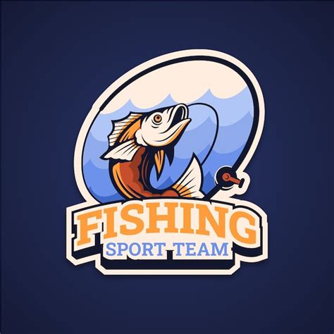 Logotipo De Pesca De Dise O Plano Dibujado A Mano Vector Gratis