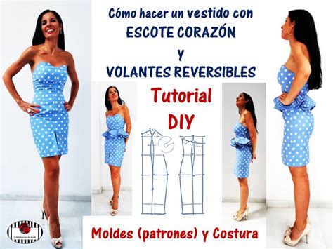 DIY Cómo hacer un vestido con escote corazón y volantes reversibles