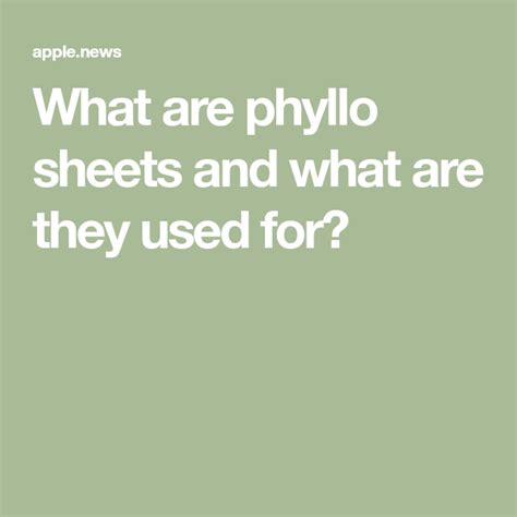 What Are Phyllo Sheets And What Are They Used For Mashed Phyllo