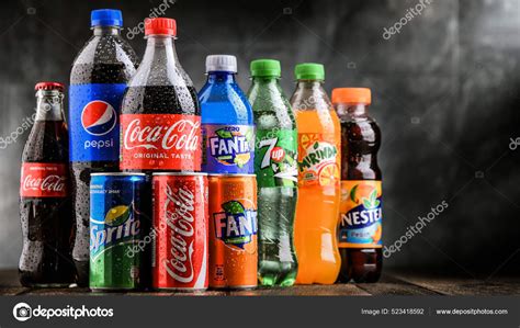Poznan Poland Oct 2021 Bottles Global Soft Drink Brands Including ...