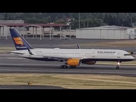 Icelandair Boeing 757 208 TF FIO Takeoff From PDX YouTube