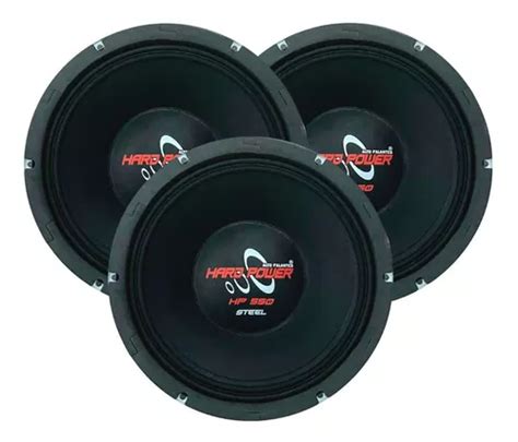 3 Alto Falante Woofer Hard Power Hp 550 Steel 10 8 Ohms Frete grátis