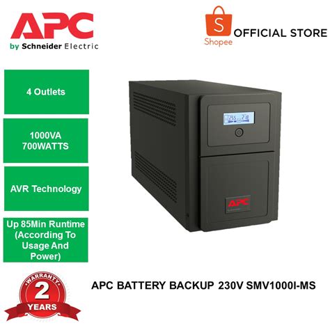 Apc Easy Ups Smv Va Universal Outlet V Smv I Ms Shopee