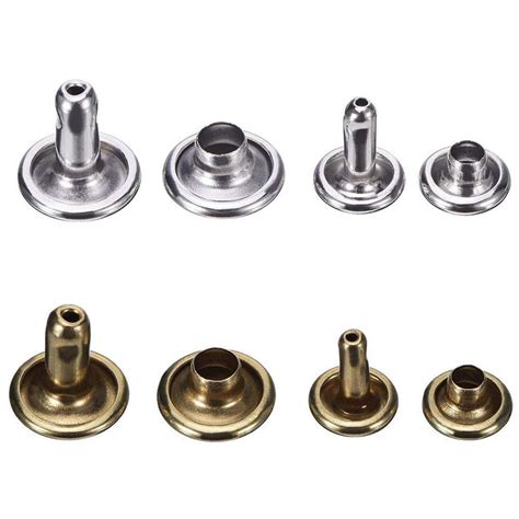 120x Rivets Double Cap Rivets Metal Stud Fixing Tool Kit for Leather ...