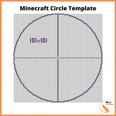 Printable Minecraft Circle Template -- (Chart, Diagram)