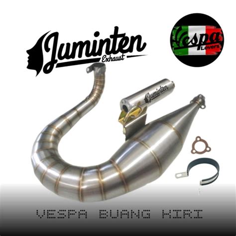 Jual Knalpot Kiri VESPA Px Ps Excell Super Sprint Racing Stainless