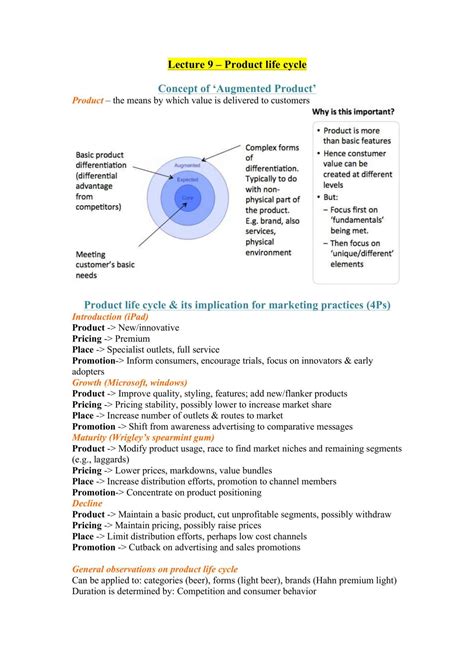 Principles Of Marketing Study Notes Mktg10001 Principles Of