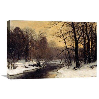 Global Gallery A Winter River Landscape By Anders Andersen Lundby