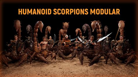 3d Model Humanoid Scorpions Vr Ar Low Poly Cgtrader