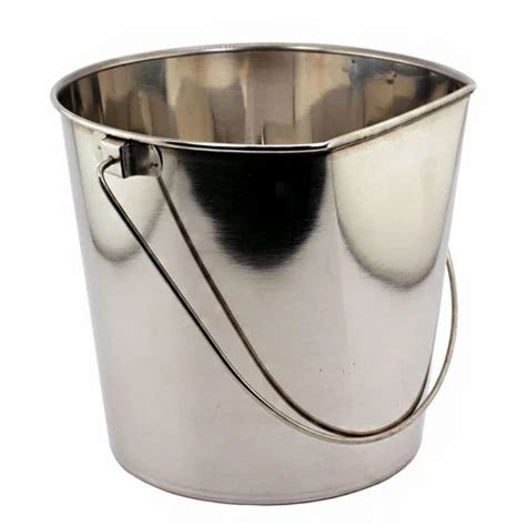stainless steel silver matte finished ss bucket  piece  vapi