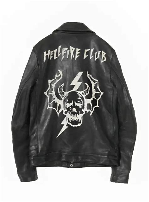 Stranger Things Hellfire Club Biker Style Jacket LEE Leather Jackets