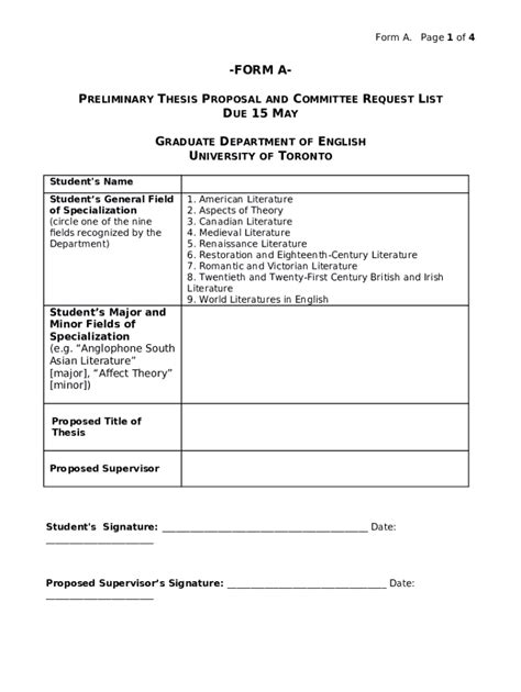 Thesis And Dissertation Proposal Approval Doc Template PdfFiller