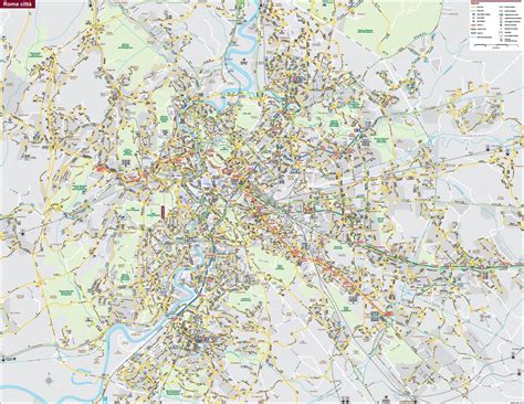 Rome Bus Route Map Rome Italy Bus Map Lazio Italy