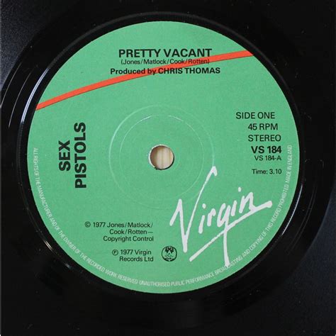 Sex Pistols Pretty Vacant Green Red Labels Vinyl Discogs