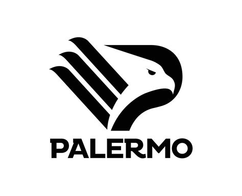 Palermo Fc Club Logo Simbolo Nero Serie Un Calcio Calcio Italia