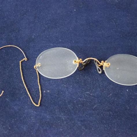 Antique Spectacles With Golden Chain In Original Leather Case Etsy Spectacles Chain