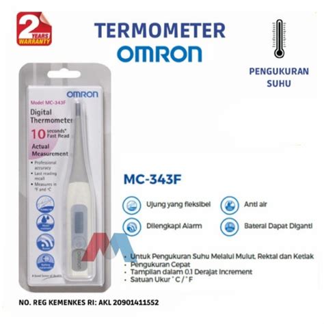 Jual Thermometer Digital Ketiak Omron Flexible MC 343 Termometer Suhu