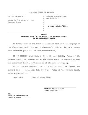 Fillable Online Azcourts Rules Rules Of The Azcourts Fax Email