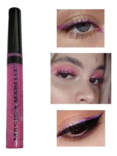 Delineadores Glitter Color Glitters Sombras Magic Mabelle Rosa