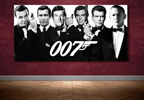 Bond T Poster All Bonds James Bond Print James Bond Painting