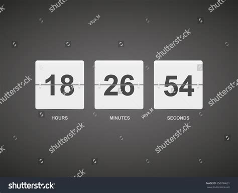 Flip Countdown Timer Vector Clock Counter Stock Vector Royalty Free