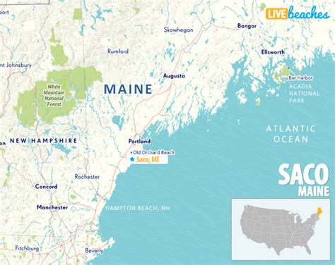 Map of Saco, Maine - Live Beaches