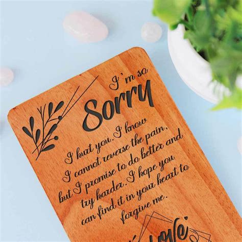 Sorry Card | Personalized Wooden Cards | Apology Card Sets