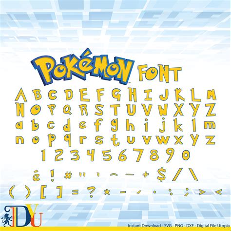 Pokemon Fonts Pikachu Letters And Alphabets In Png Digital