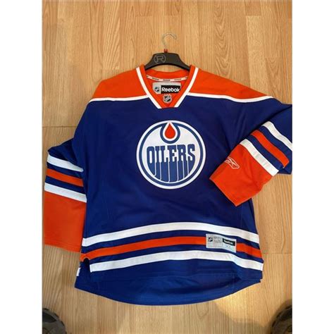 Reebok Oilers Jersey XL - Beck Auctions Inc.