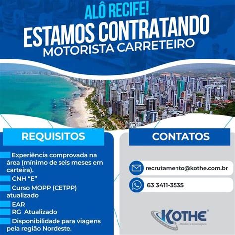 No Nordeste Kothe Transportes Est Contratando Novos Motoristas Blog