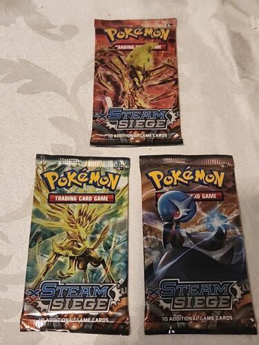 3 Pokémon TCG XY Steam Siege Factory Sealed Booster Packs eBay