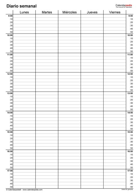 Planificadores Semanales En Word Excel Y Pdf