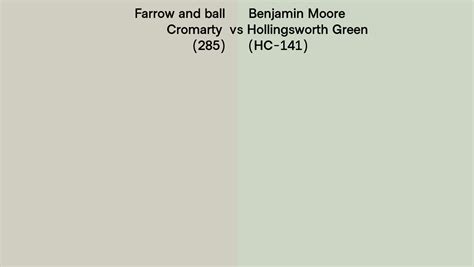 Farrow And Ball Cromarty 285 Vs Benjamin Moore Hollingsworth Green