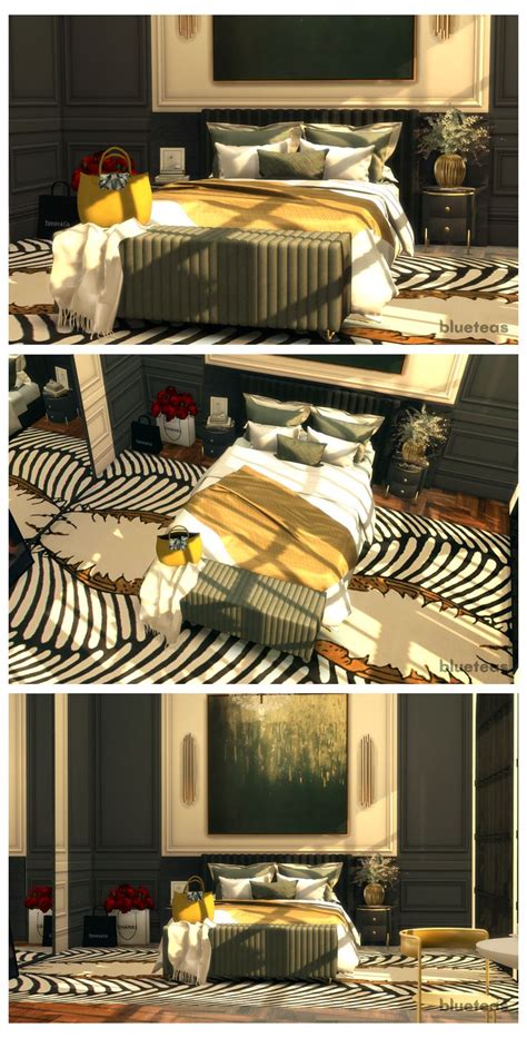 Rivers Bedroom Set BlueTeas Sims House Sims 4 Bedroom Sims 4 Cc