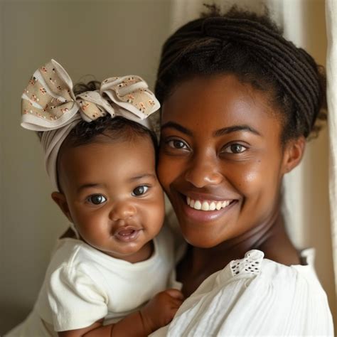 Premium Photo Smiling Mother Holding Her Baby