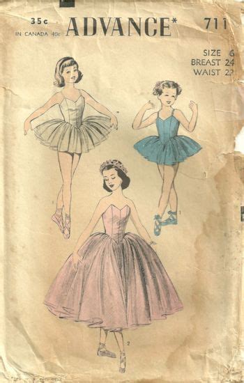 Advance 711 In 2024 1950s Girls Vintage Ballet Vintage Ballerina