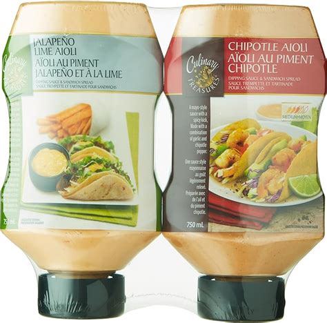 Culinary Treasures Aioli Sauce Variety Pack 2 X 750ml Amazonca