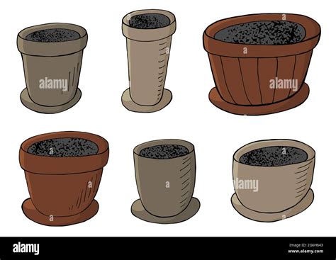 Petit Pot En Terre Cuite Banque D Images Vectorielles Alamy