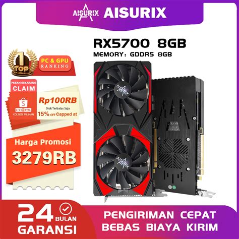 Jual AISURIX New Video Card RX 5700 XT 8GB GDDR6 Gaming Video Card GPU